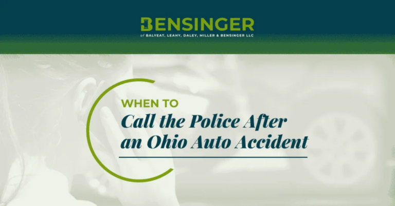 When to Call the Police After an Ohio Auto Accident